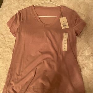 Pink Scoop Neck Tee